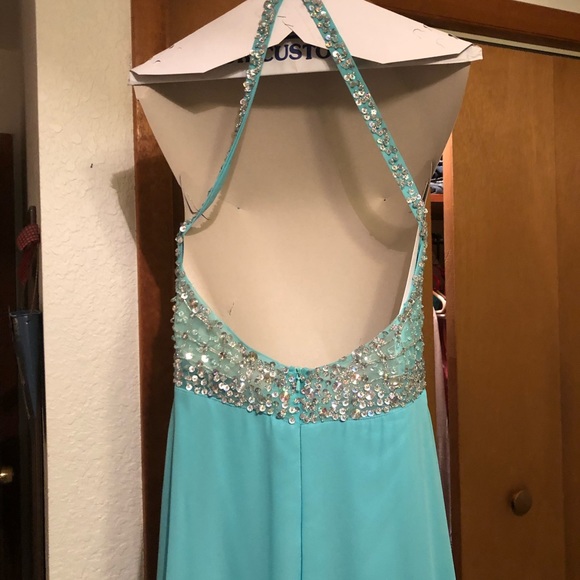 Turquoise Prom Dress - Picture 3 of 3